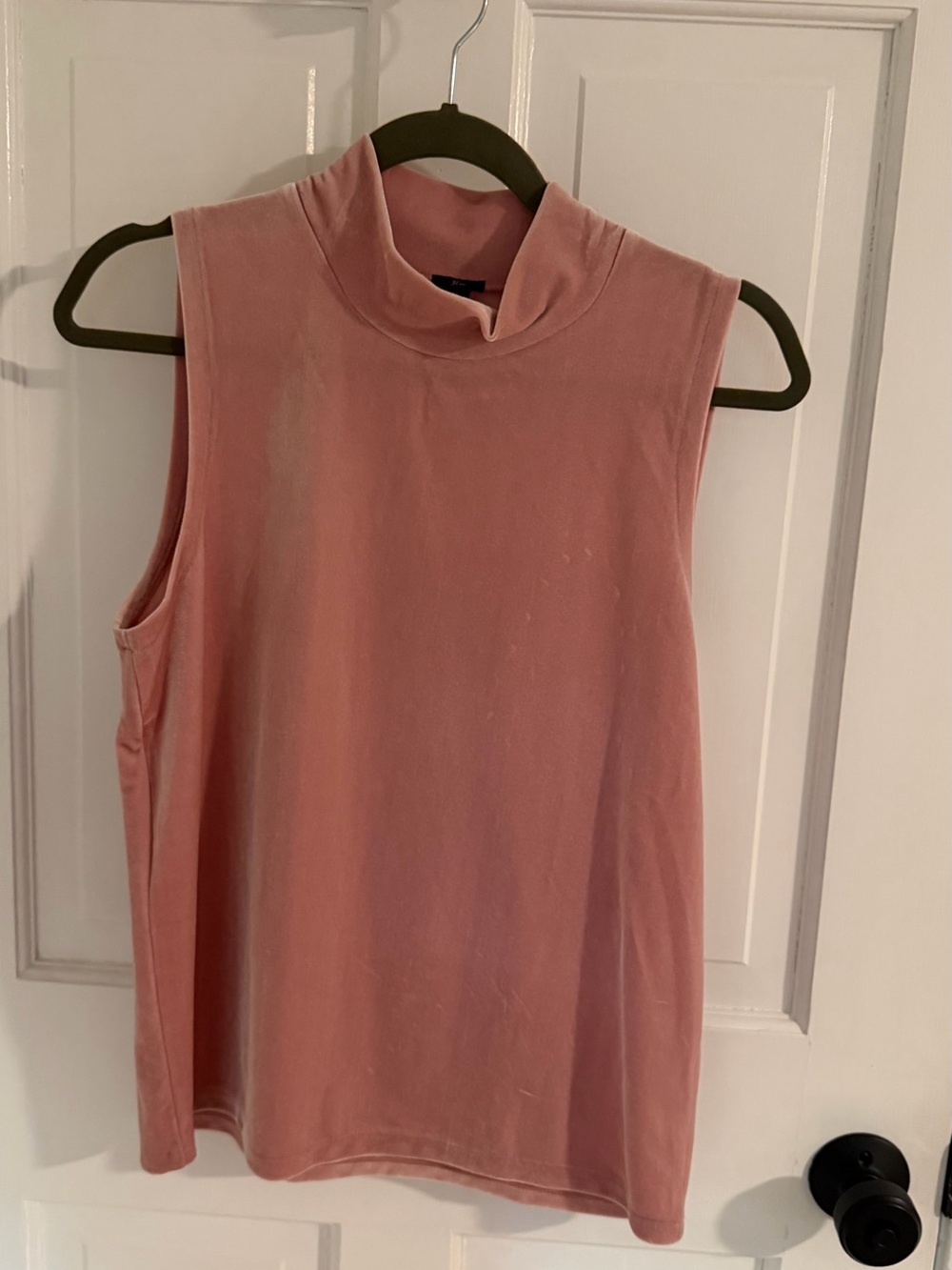 J. Crew Dusty Pink Velvet Mock Neck